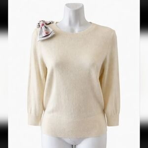 Ted Baker London Elegant Shoulder Floral Bow Binusse Casual Sweater Sz 2.